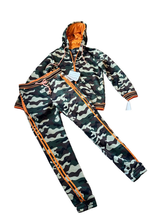 5th Concept Pour Homme Camouflage Hoodie Jogger Tracksuit Set SIZE S/M